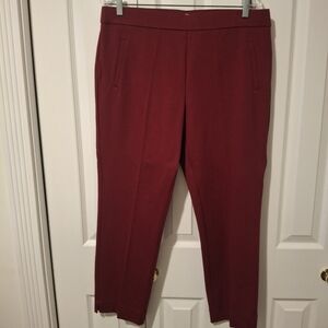 Women's Deep Red Pants Stretch